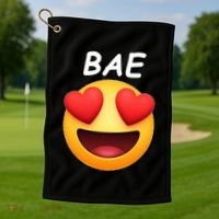 Bae Emoji Heart Golf Towel thumb 1