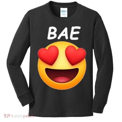 Bae Emoji Heart Kids Long Sleeve Shirt