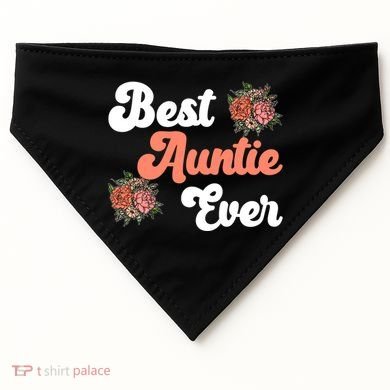 Best Auntie Ever Niece Nephew Aunt Gift USA-Made Doggie Bandana