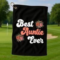 Best Auntie Ever Niece Nephew Aunt Gift Golf Towel thumb 1