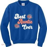 Best Auntie Ever Niece Nephew Aunt Gift Kids Sweatshirt thumb 0