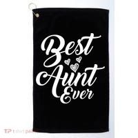Best Aunt Ever New Auntie Funny Gift Best Great Blessed Auntie Cool Gift Golf Towel thumb 0