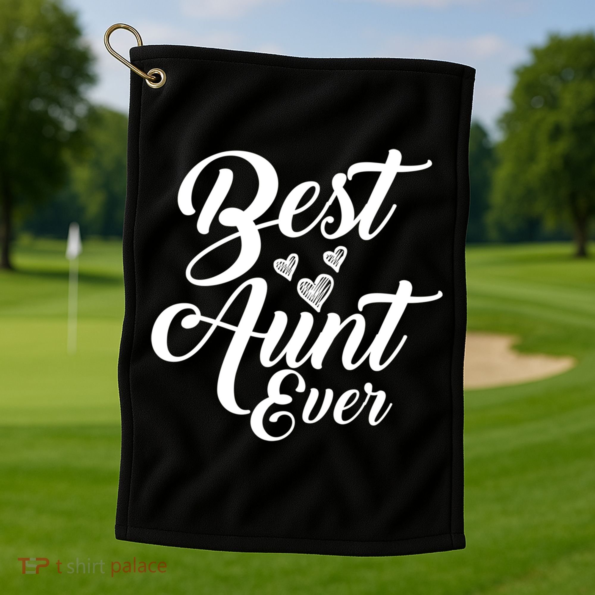 Best Aunt Ever New Auntie Funny Gift Best Great Blessed Auntie Cool Gift Golf Towel