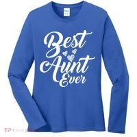 Best Aunt Ever New Auntie Funny Gift Best Great Blessed Auntie Cool Gift Women's Long Sleeve Shirt thumb 0