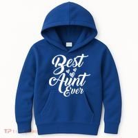Best Aunt Ever New Auntie Funny Gift Best Great Blessed Auntie Cool Gift Kids Hoodie thumb 0