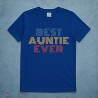 Best Auntie Ever Retro 70s Vintage Gift T-Shirt thumb 5