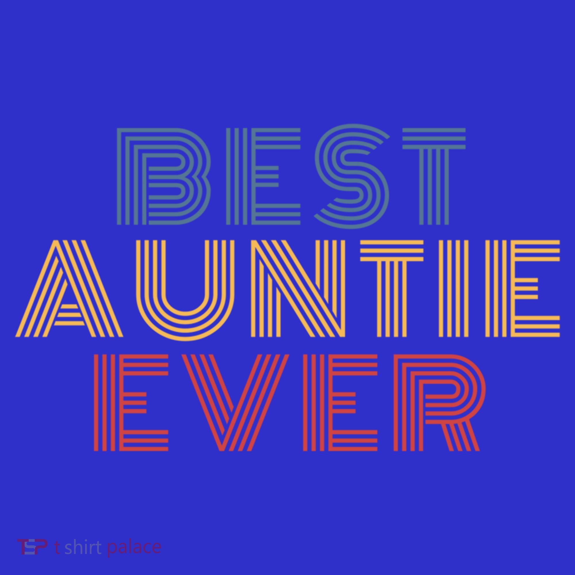 Best Auntie Ever Retro 70s Vintage Gift T-Shirt