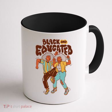 Black And Educated Retro Black History Coffee Mug back