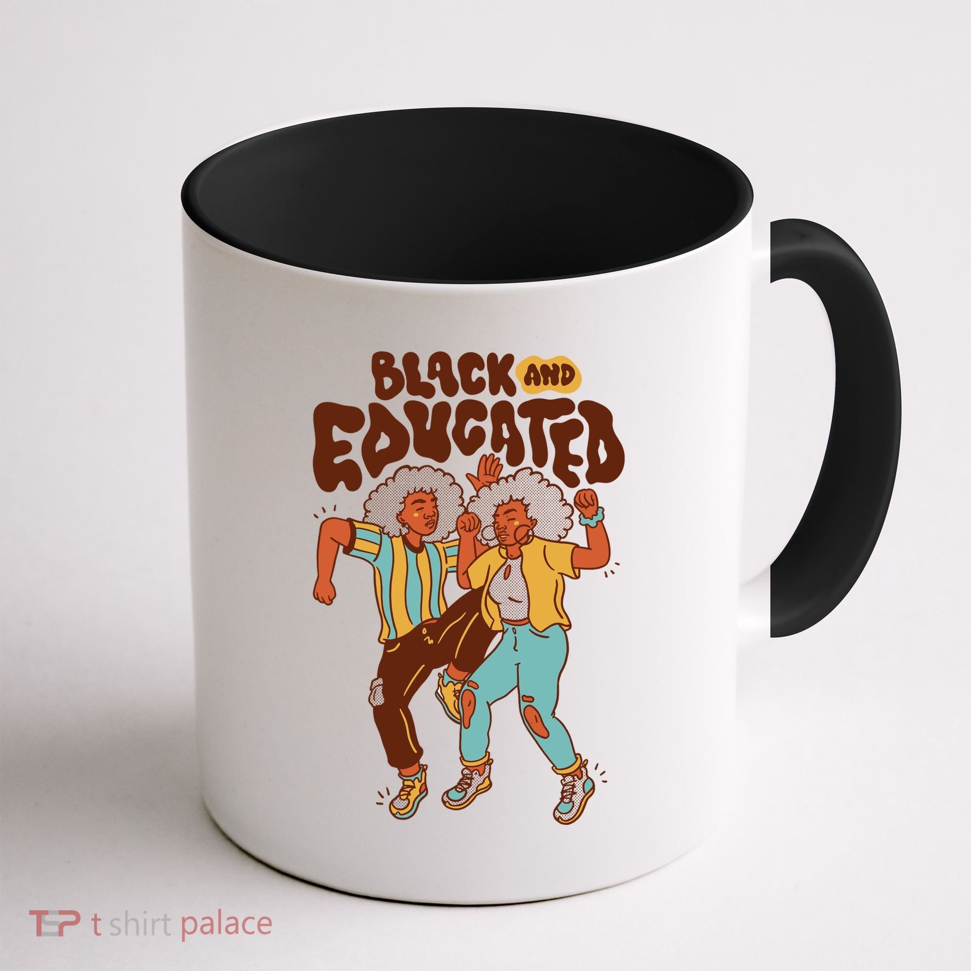 Black And Educated Retro Black History Coffee Mug