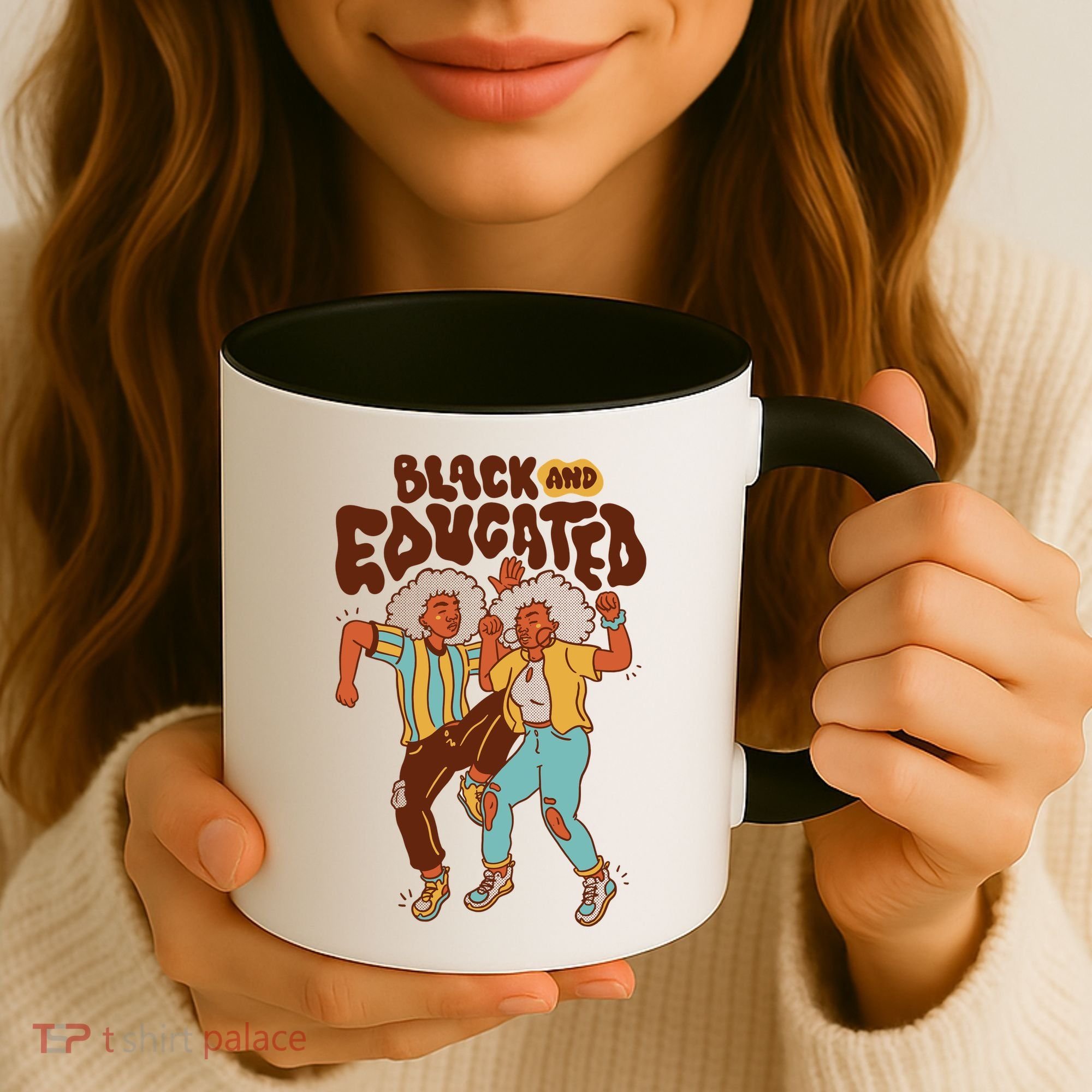 Black And Educated Retro Black History Coffee Mug