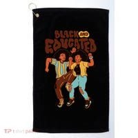 Black And Educated Retro Black History Golf Towel thumb 0