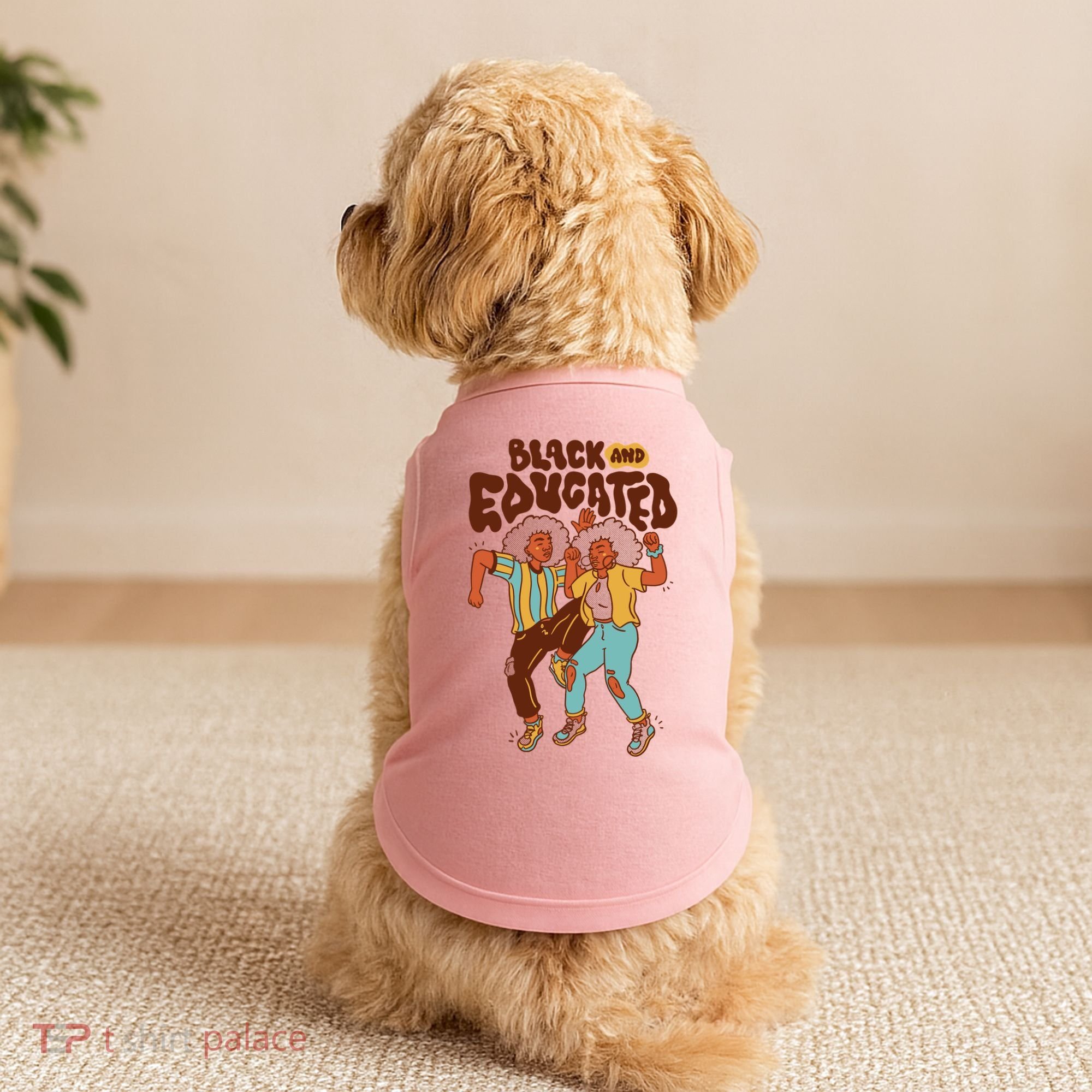 Black And Educated Retro Black History Doggie Tank