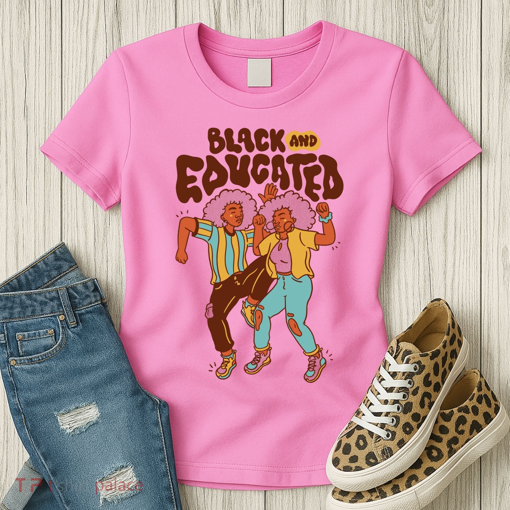 Black And Educated Retro Black History Women's T-Shirt