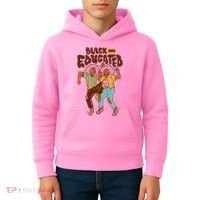 Black And Educated Retro Black History Kids Hoodie thumb 4