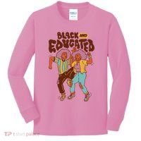 Black And Educated Retro Black History Kids Long Sleeve Shirt thumb 0
