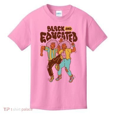 Black And Educated Retro Black History Kids T-Shirt