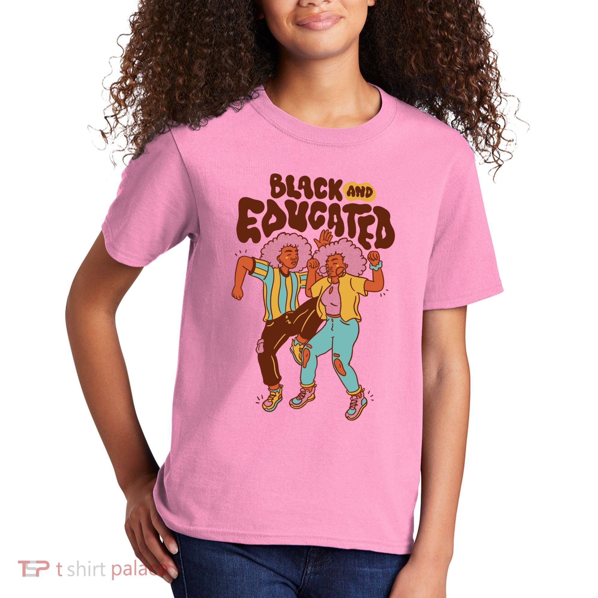 Black And Educated Retro Black History Kids T-Shirt