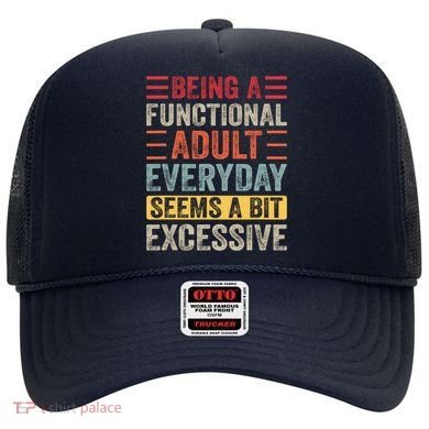 Being A Functional Adult Every Day Seems A Bit Excessive Sarcasm Quotes Hat
