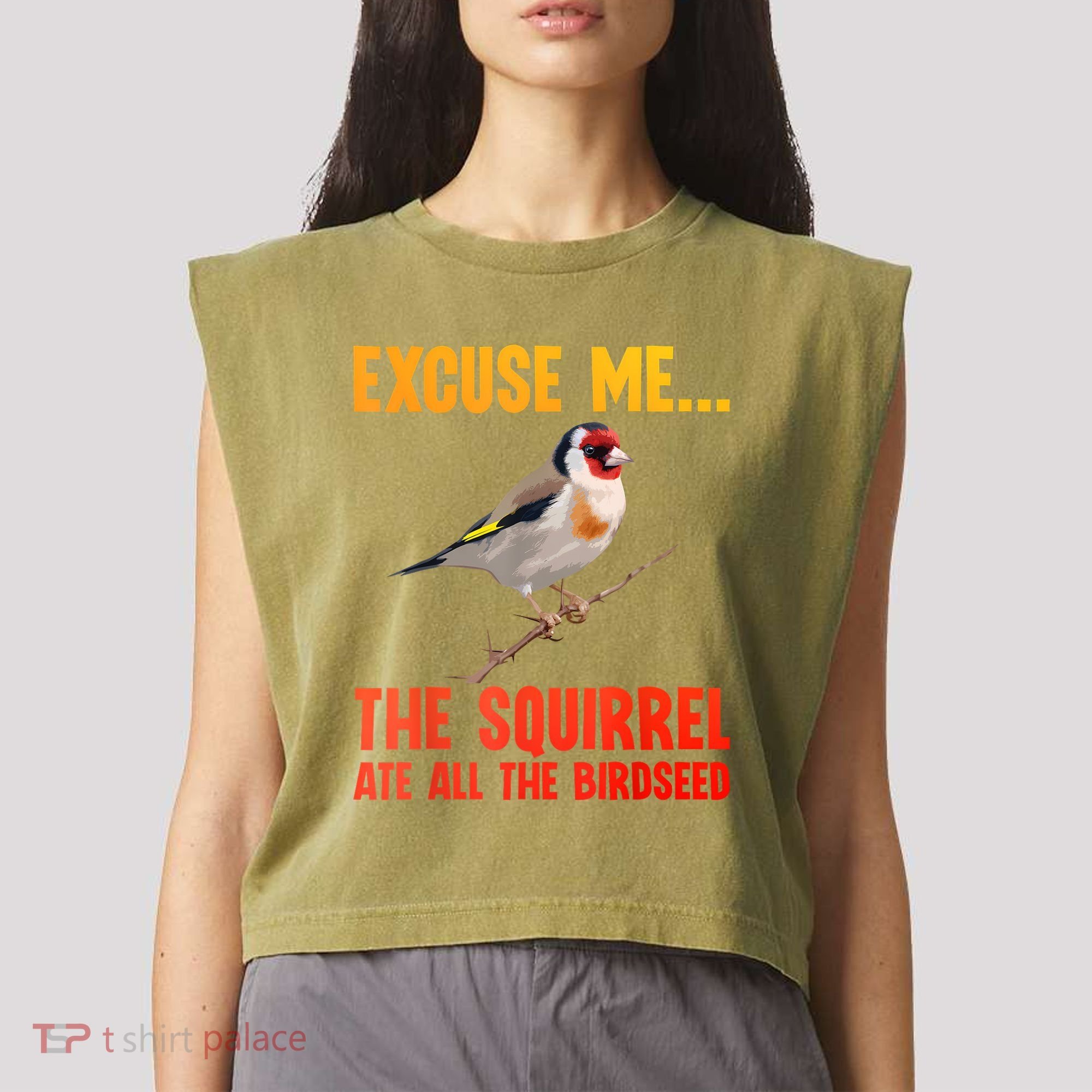Bird Art For Women Bird Watching Birding Birdwatcher Garment-Dyed Women's Muscle Tee