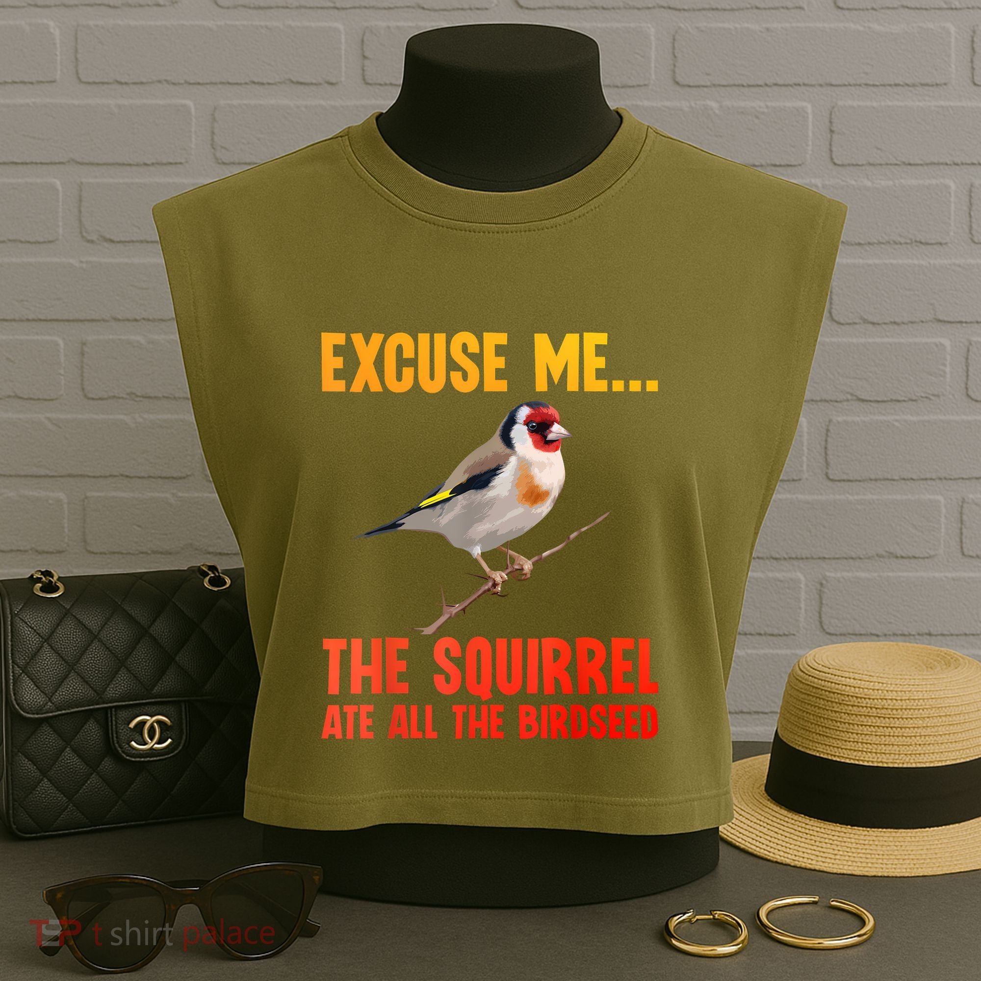 Bird Art For Women Bird Watching Birding Birdwatcher Garment-Dyed Women's Muscle Tee