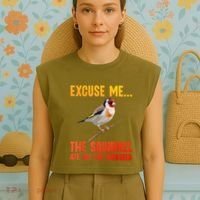 Bird Art For Women Bird Watching Birding Birdwatcher Garment-Dyed Women's Muscle Tee thumb 4