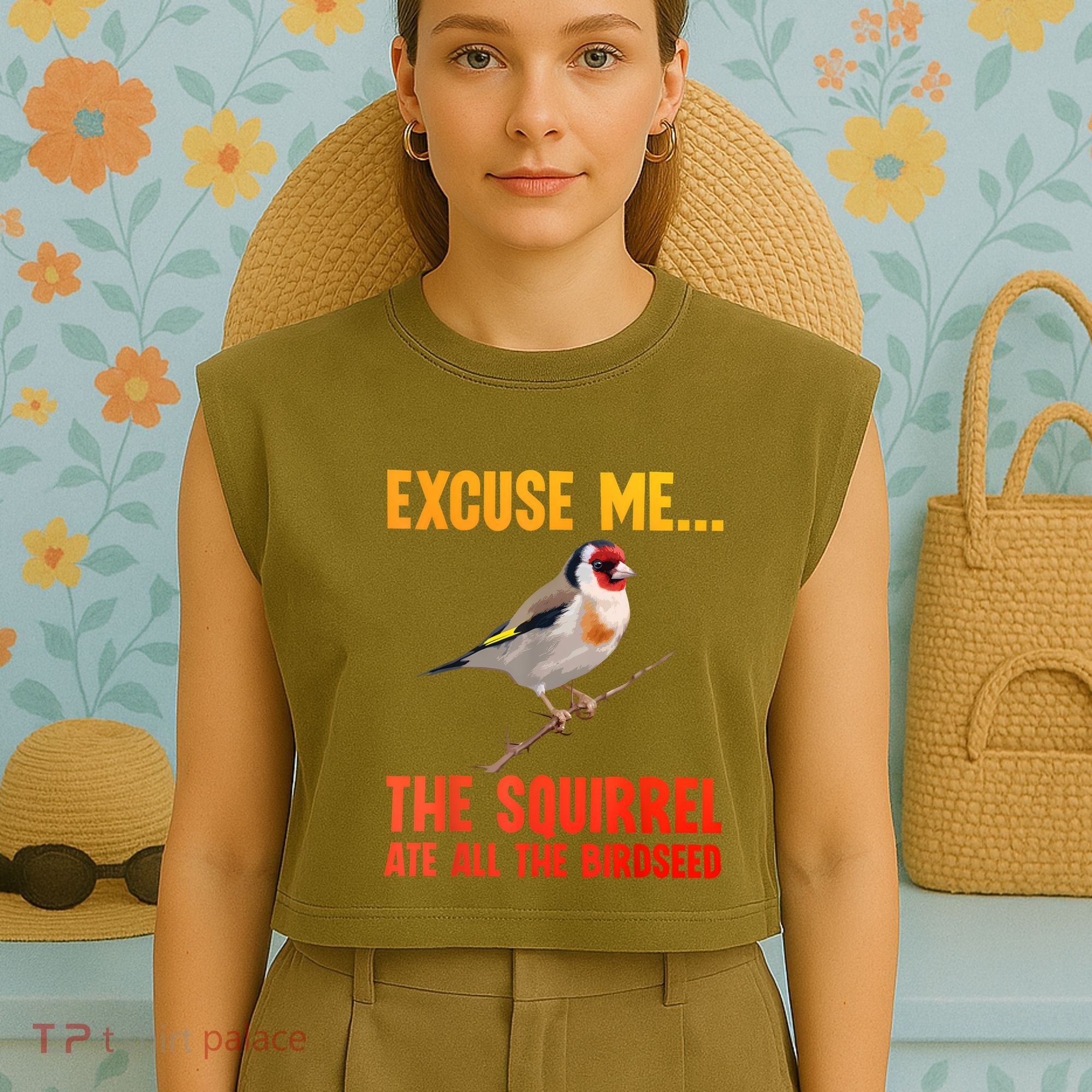 Bird Art For Women Bird Watching Birding Birdwatcher Garment-Dyed Women's Muscle Tee
