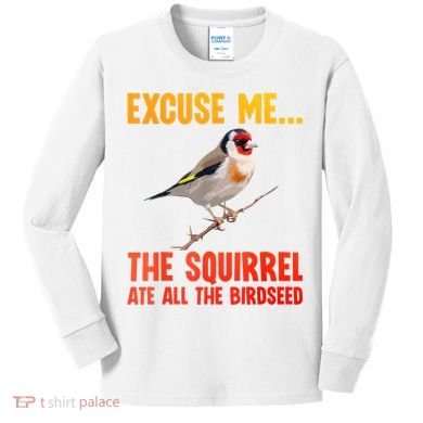 Bird Art For Women Bird Watching Birding Birdwatcher Kids Long Sleeve Shirt