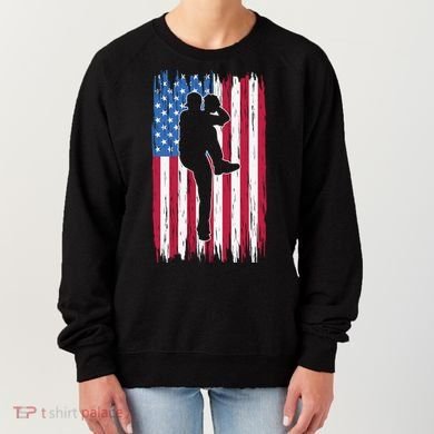 Baseball American Flag Sport Women's Sweatshirt