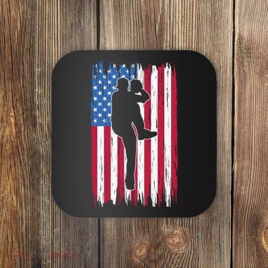 Baseball American Flag Sport Coaster