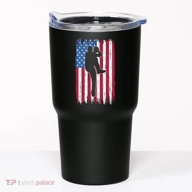 Baseball American Flag Sport Tumbler