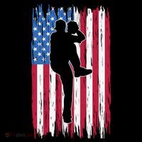 Baseball American Flag Sport Mousepad thumb 1