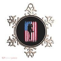 Baseball American Flag Sport Ornament thumb 0