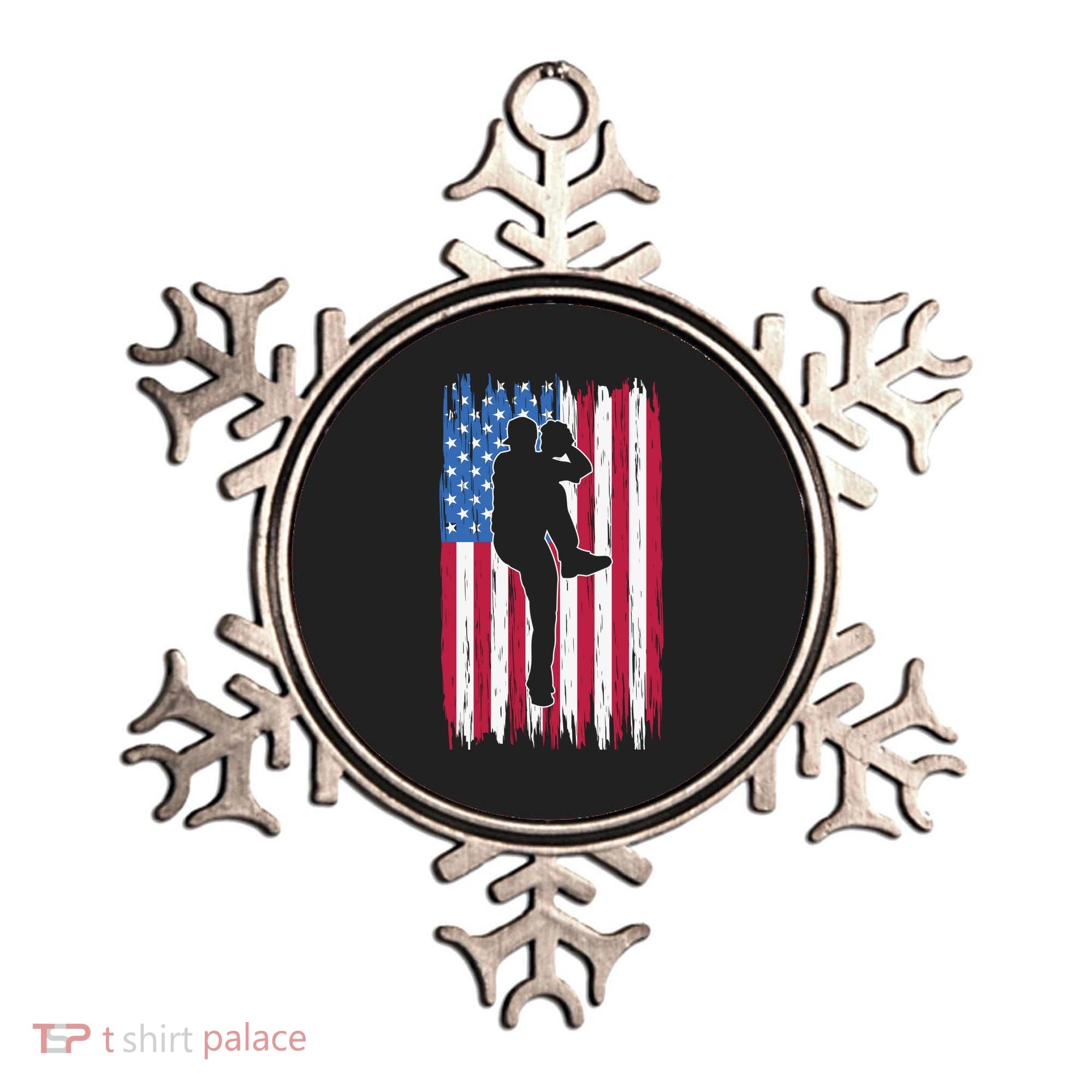 Baseball American Flag Sport Ornament