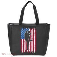 Baseball American Flag Sport Tote Bag thumb 0