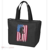 Baseball American Flag Sport Tote Bag thumb 3