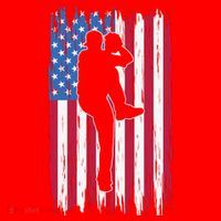Baseball American Flag Sport Santa Hat thumb 1
