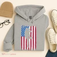 Baseball American Flag Sport Hoodie thumb 4