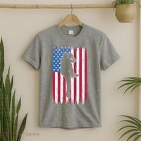 Baseball American Flag Sport T-Shirt thumb 2