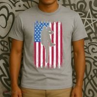 Baseball American Flag Sport T-Shirt thumb 3