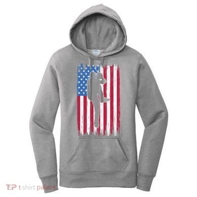 Baseball American Flag Sport Women's Hoodie