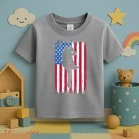 Baseball American Flag Sport Toddler T-Shirt thumb 3