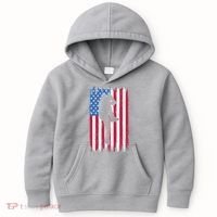 Baseball American Flag Sport Kids Hoodie thumb 0