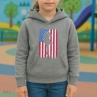 Baseball American Flag Sport Kids Hoodie thumb 3