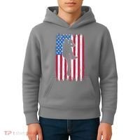 Baseball American Flag Sport Kids Hoodie thumb 4