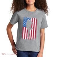 Baseball American Flag Sport Kids T-Shirt thumb 2