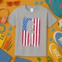 Baseball American Flag Sport Kids T-Shirt thumb 3