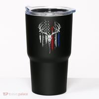 Bowhunting American Flag USA Bow Whitetail Deer Hunter Gift Tumbler thumb 0