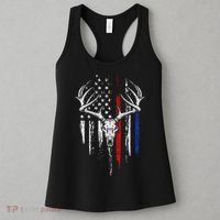Bowhunting American Flag USA Bow Whitetail Deer Hunter Gift Women's Tank Top thumb 3