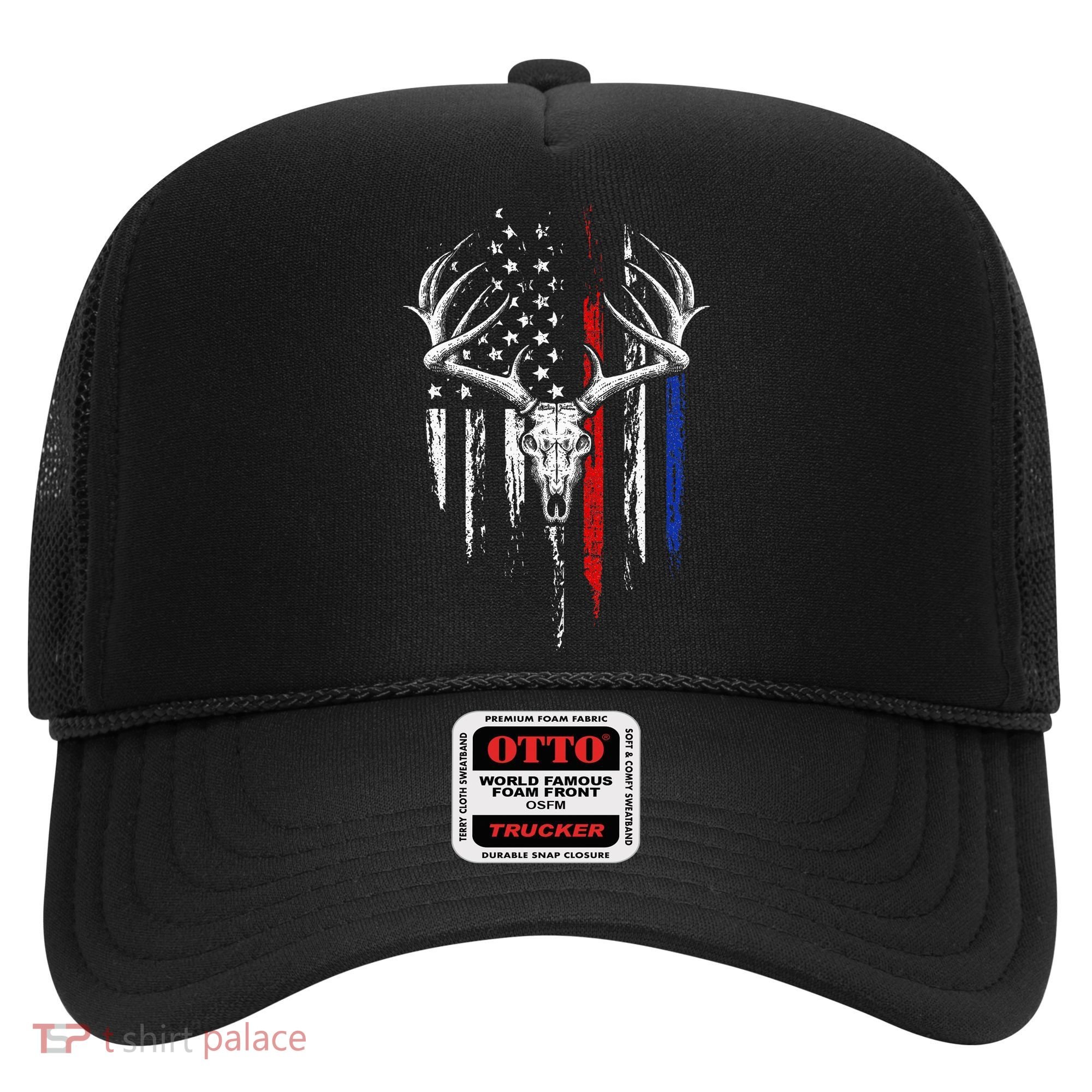 Bowhunting American Flag USA Bow Whitetail Deer Hunter Gift Hat