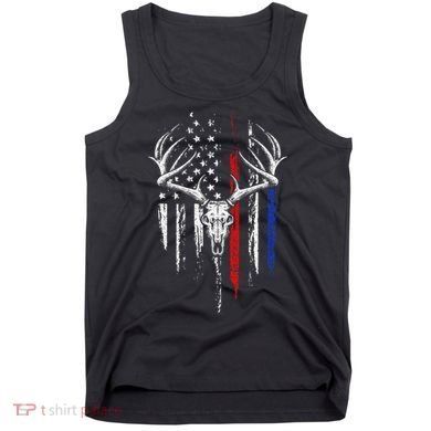Bowhunting American Flag USA Bow Whitetail Deer Hunter Gift Tank Top